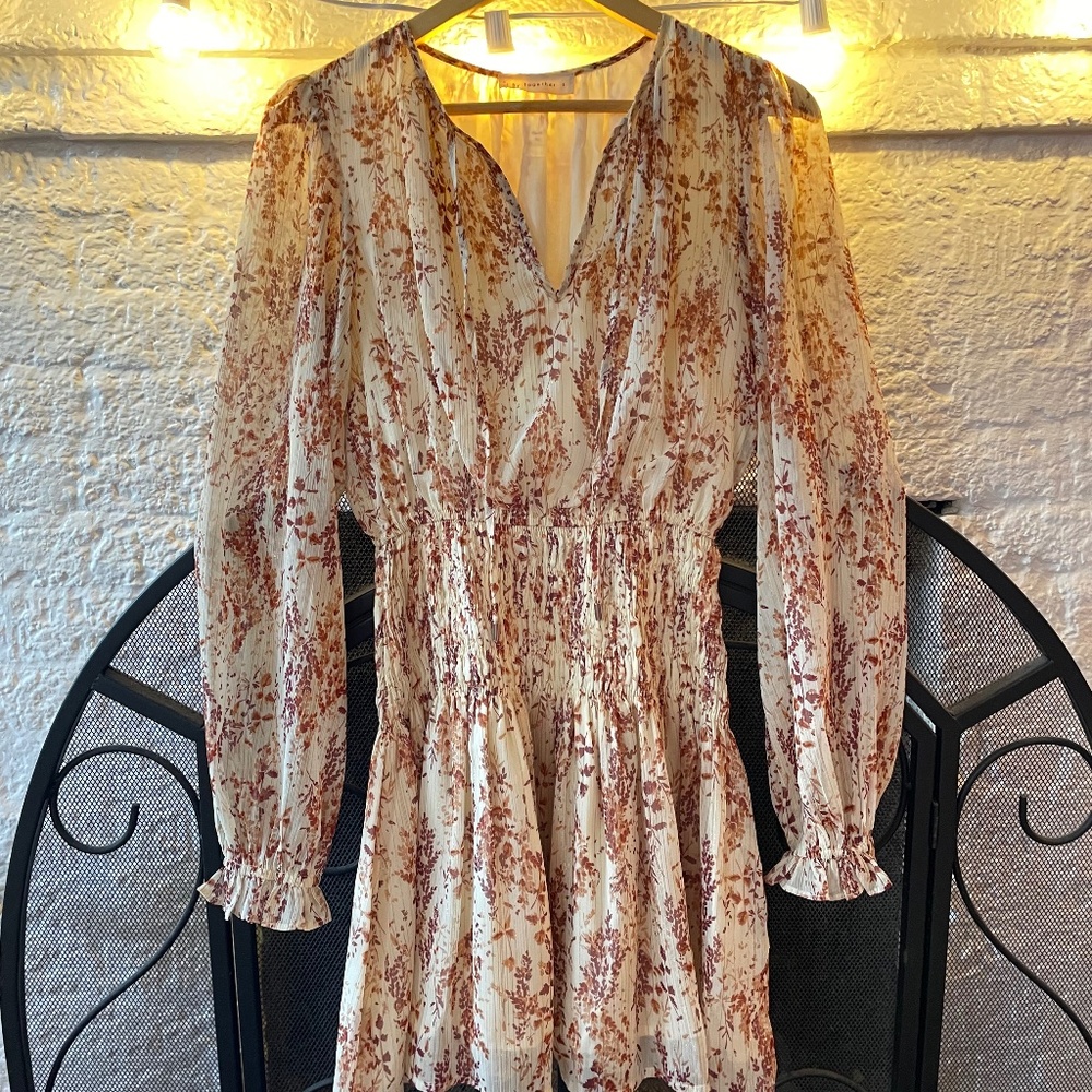 Floral Smock Waist Dress